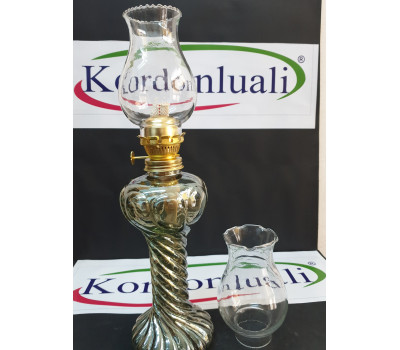 Gaz Lambası Burgulu 40 cm Koyu Füme